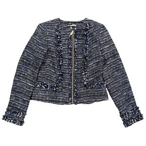 KARL LAGERFELD Navy Tweed Jacket